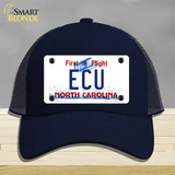 ECU North Carolina Novelty License Plate Hat Mesh / Navy