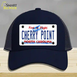 Cherry Point North Carolina Novelty License Plate Hat Mesh / Navy