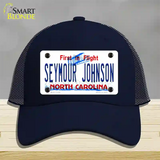 Seymour Johnson North Carolina Novelty License Plate Hat Mesh / Navy