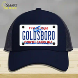 Goldsboro North Carolina Novelty License Plate Hat Mesh / Navy