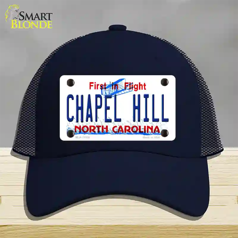 Chapel Hill North Carolina Novelty License Plate Hat Mesh / Navy