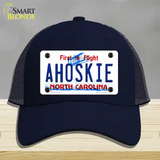 Ahoskie North Carolina Novelty License Plate Hat Mesh / Navy