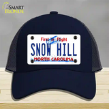 Snow Hill North Carolina Novelty License Plate Hat Mesh / Navy