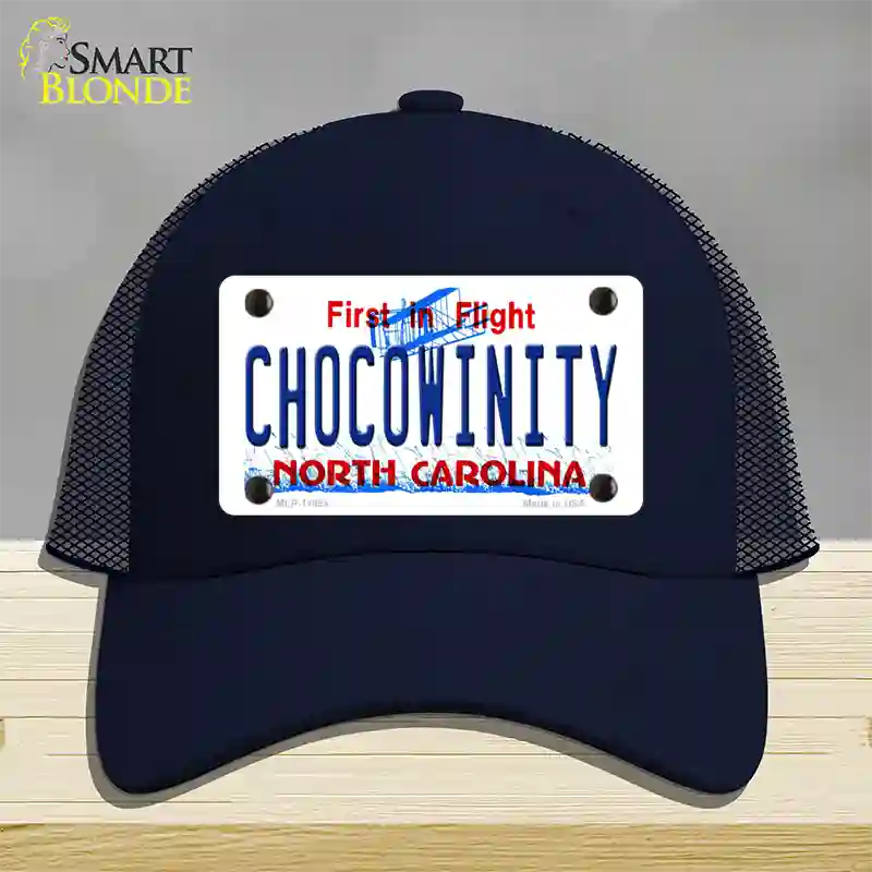 Chocowinity North Carolina Novelty License Plate Hat Mesh / Navy