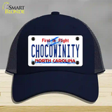 Chocowinity North Carolina Novelty License Plate Hat Mesh / Navy