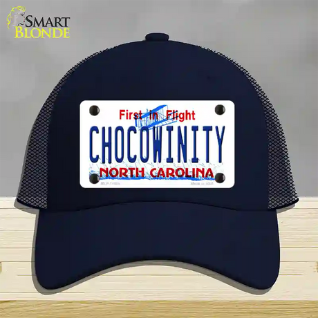 Chocowinity North Carolina Novelty License Plate Hat Mesh / Navy