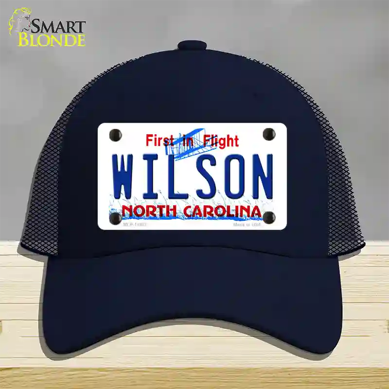 Wilson North Carolina Novelty License Plate Hat Mesh / Navy