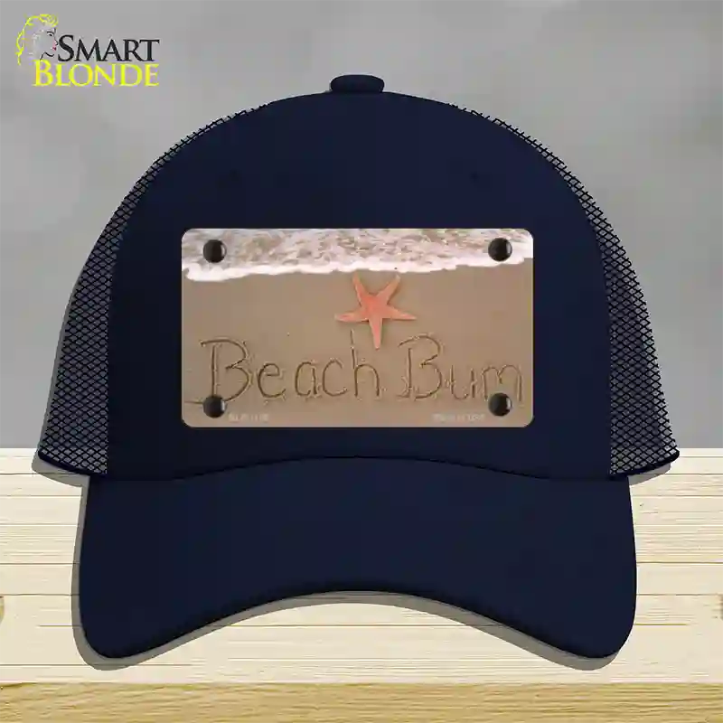 Beach Bum Novelty License Plate Hat Mesh / Navy