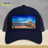 John 3 16 Beach Novelty License Plate Hat Mesh / Navy