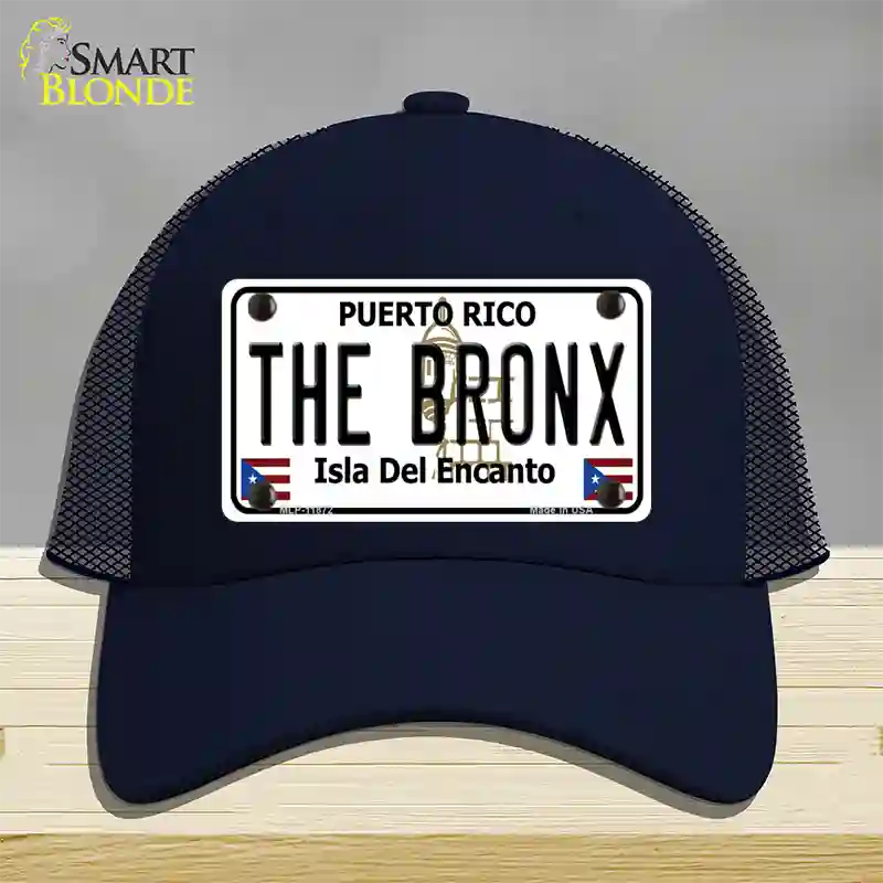 The Bronx Puerto Rico Novelty License Plate Hat Mesh / Navy