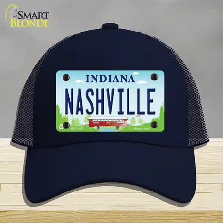 Nashville Indiana Novelty License Plate Hat Mesh / Navy