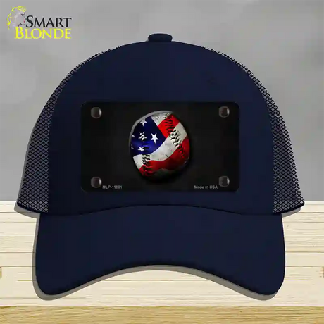 American Baseball Novelty License Plate Hat Mesh / Navy