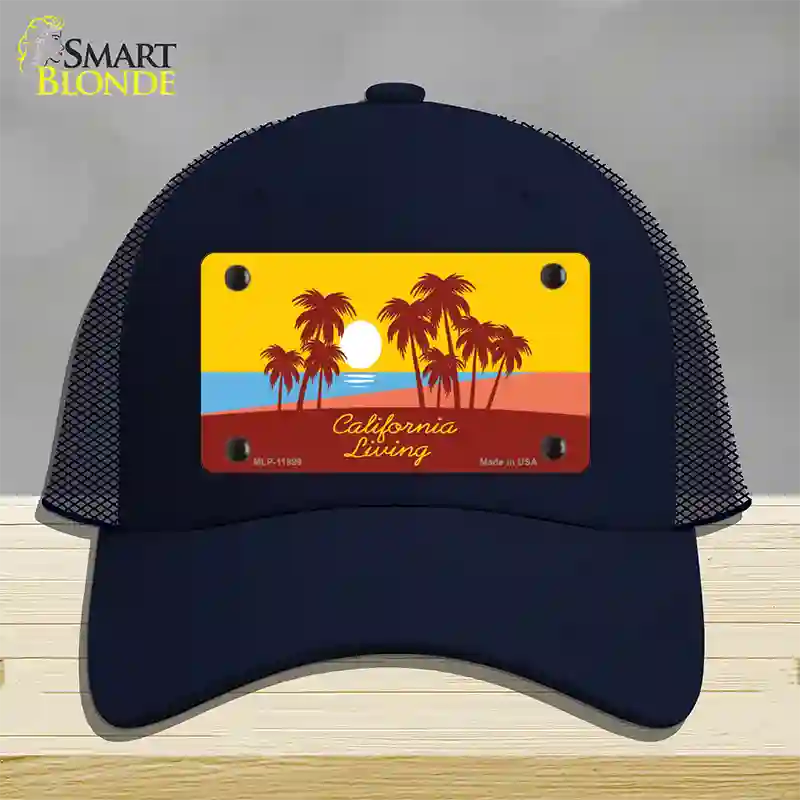 California Living Novelty License Plate Hat Mesh / Navy