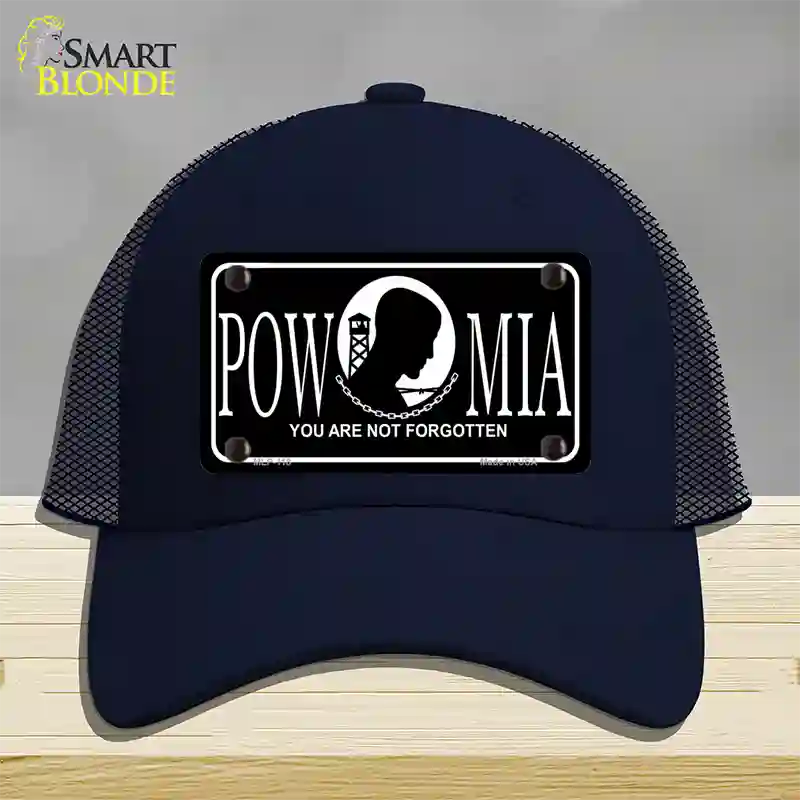 POW-MIA Novelty License Plate Hat Mesh / Navy