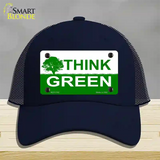 Think Green Novelty License Plate Hat Mesh / Navy