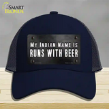 My Indian Name Novelty License Plate Hat Mesh / Navy