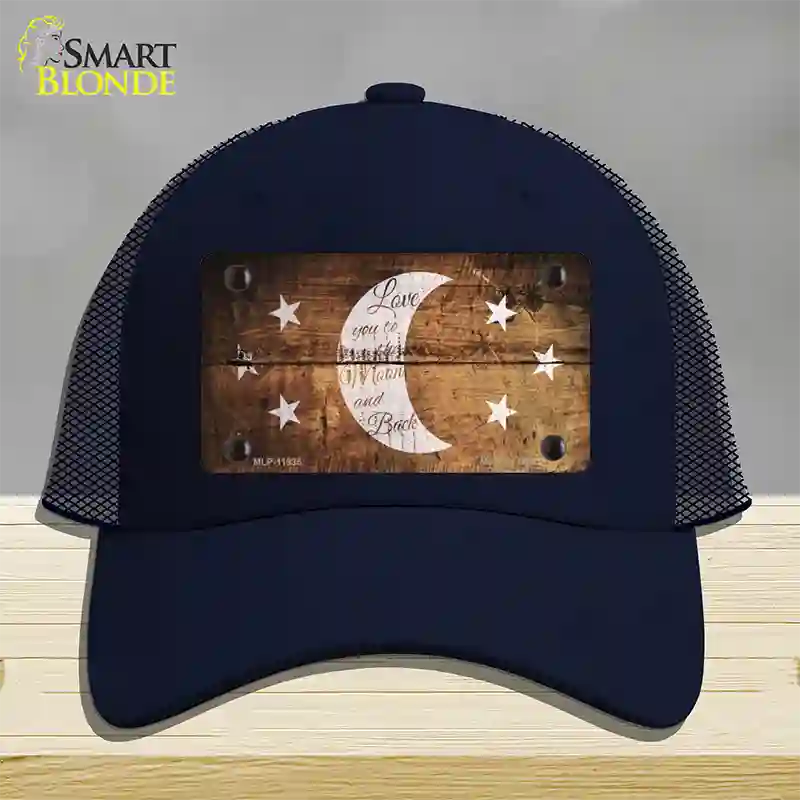 The Moon and Back Novelty License Plate Hat Mesh / Navy