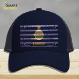 Kansas Corrugated Flag Novelty License Plate Hat Mesh / Navy