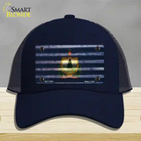 Vermont Corrugated Flag Novelty License Plate Hat Mesh / Navy