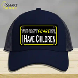 Cant Scare Me Novelty License Plate Hat Mesh / Navy