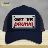 Get ER Drunk Novelty License Plate Hat Mesh / Navy