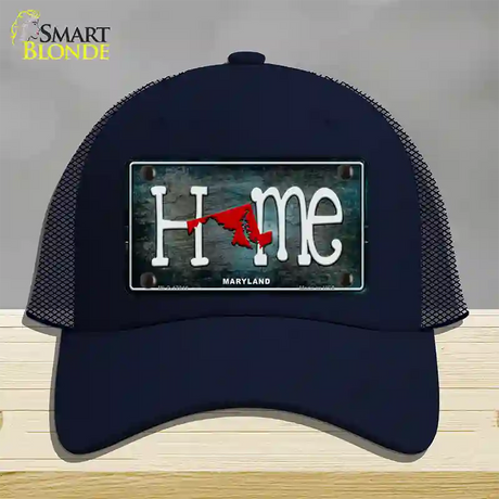 Maryland Home State Outline Novelty License Plate Hat Mesh / Navy