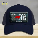 North Carolina Home State Outline Novelty License Plate Hat Mesh / Navy