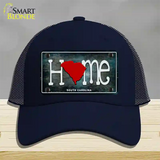 South Carolina Home State Outline Novelty License Plate Hat Mesh / Navy