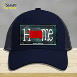 South Dakota Home State Outline Novelty License Plate Hat Mesh / Navy