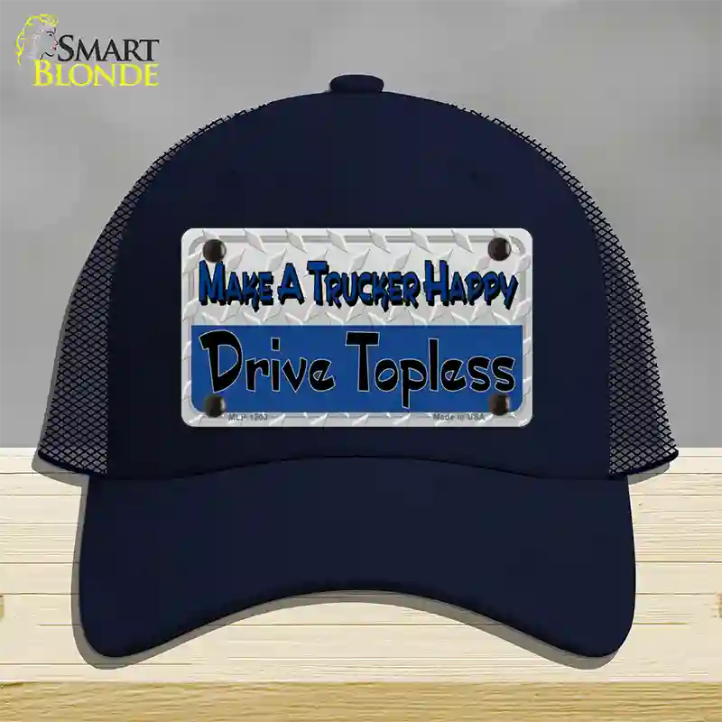 Make A Mesh Happy Novelty License Plate Hat Mesh / Navy