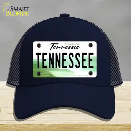 Tennessee Volunteer State Novelty License Plate Hat Mesh / Navy