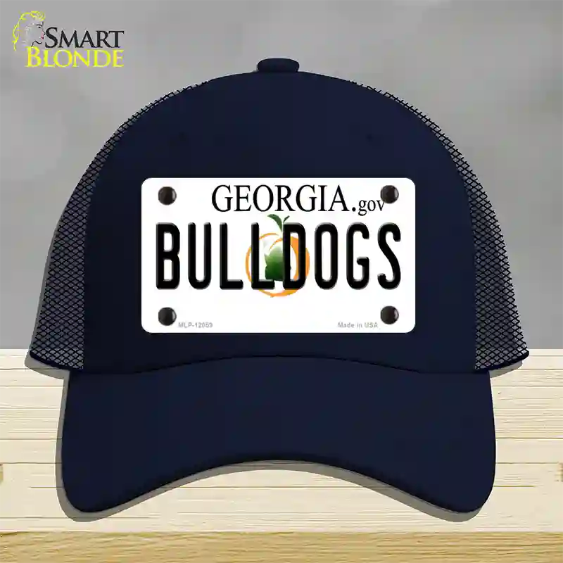 Georgia Bulldogs Novelty License Plate Hat Mesh / Navy