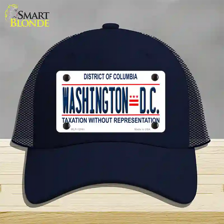 District Of Columbia Novelty License Plate Hat Mesh / Navy