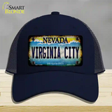 Nevada Virginia City Novelty License Plate Hat Mesh / Navy