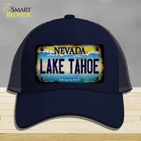 Nevada Lake Tahoe Novelty License Plate Hat Mesh / Navy