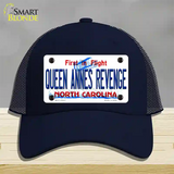 Queen Annes Revenge North Carolina State Novelty License Plate Hat Mesh / Navy