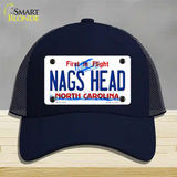 Nags Head North Carolina State Novelty License Plate Hat Mesh / Navy