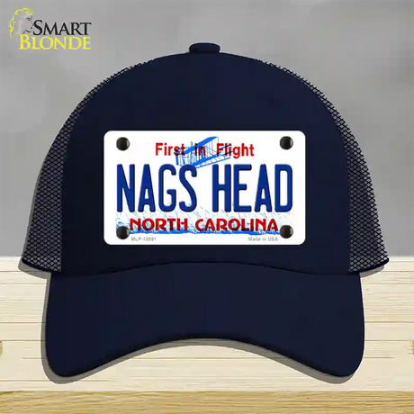 Nags Head North Carolina State Novelty License Plate Hat Mesh / Navy