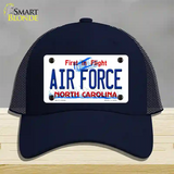 Air Force North Carolina State Novelty License Plate Hat Mesh / Navy