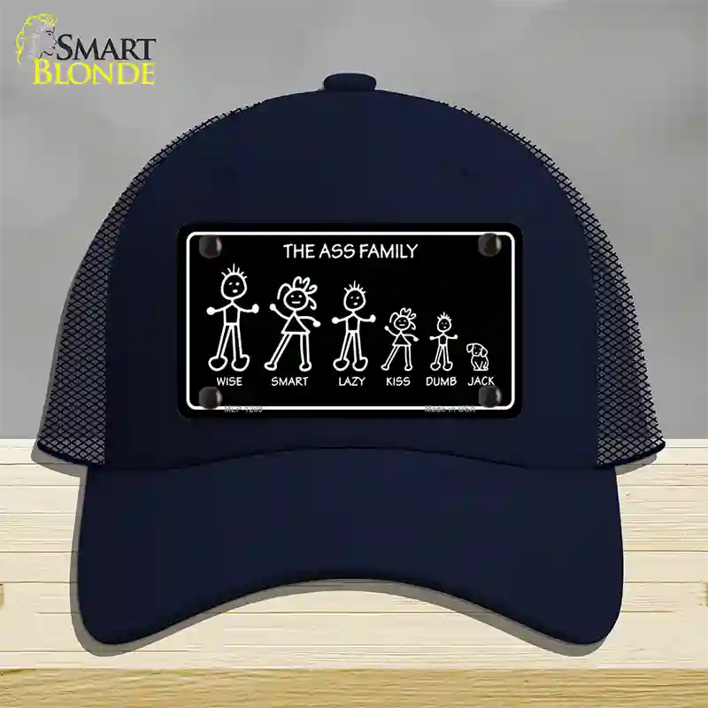 The Ass Family Novelty License Plate Hat Mesh / Navy