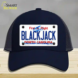 Blackjack North Carolina State Novelty License Plate Hat Mesh / Navy