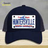 Huntersville North Carolina State Novelty License Plate Hat Mesh / Navy