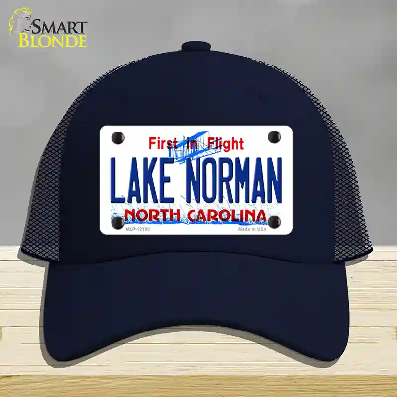 Lake Norman North Carolina State Novelty License Plate Hat Mesh / Navy