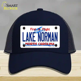 Lake Norman North Carolina State Novelty License Plate Hat Mesh / Navy