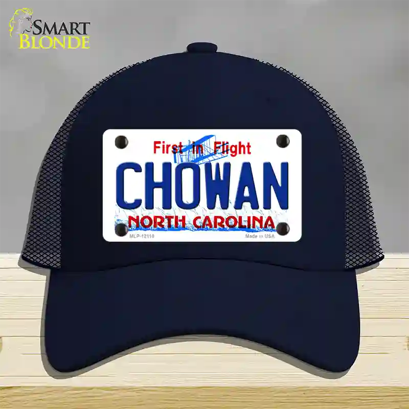 Chowan North Carolina State Novelty License Plate Hat Mesh / Navy