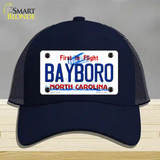 Bayboro North Carolina State Novelty License Plate Hat Mesh / Navy