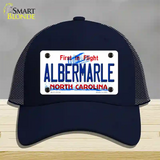 Albermarle North Carolina State Novelty License Plate Hat Mesh / Navy