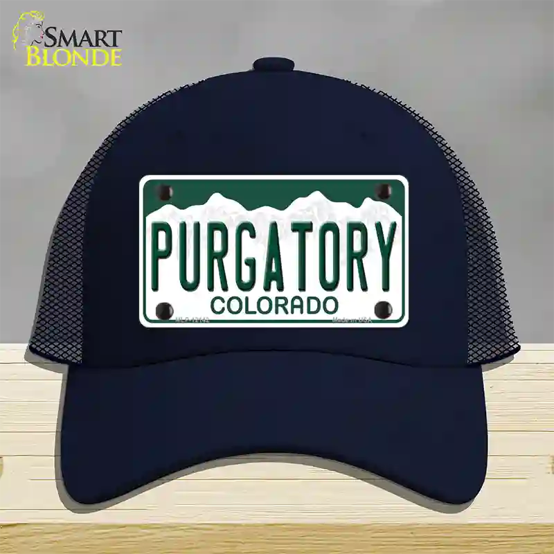 Purgatory Colorado Novelty License Plate Hat Mesh / Navy