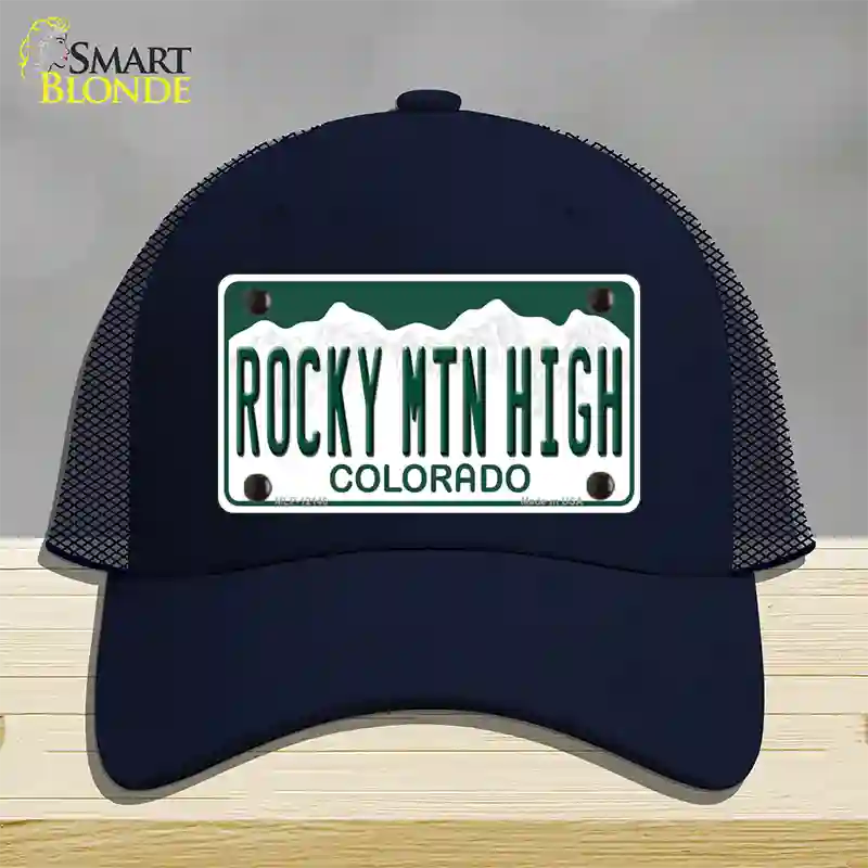 Rocky Mountain High Colorado Novelty License Plate Hat Mesh / Navy