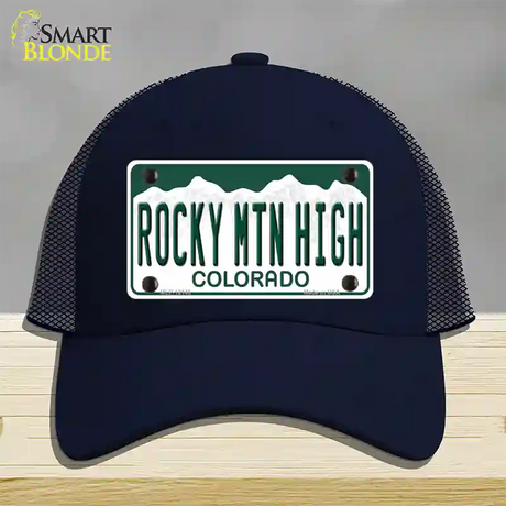 Rocky Mountain High Colorado Novelty License Plate Hat Mesh / Navy